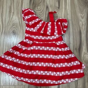 Janie and Jack Red and White Kids Dress